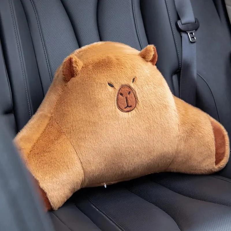 50cm Cute Capybara Cushion Άνετο Μαξιλάρι οσφυϊκής στήριξης αυτοκινήτου Μαξιλάρι οσφυϊκής πλάτης Κατάλληλο για χρήση στο σπίτι και στο γραφείο