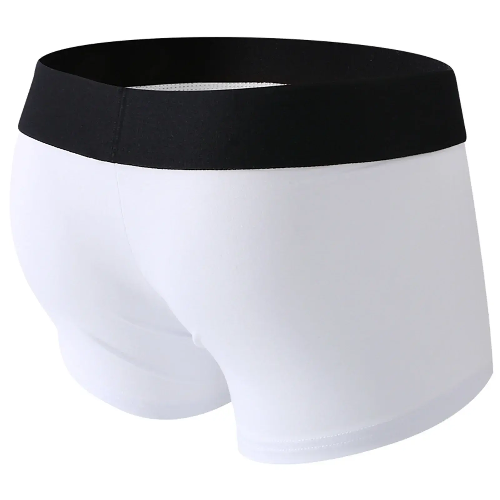 Mens Cotton Underwear Soft Open Pouch Hole Boxer Shorts Cock Ring Silicone Ring Sexy Boxer Briefs Erotic Panties Trunks Stretchy