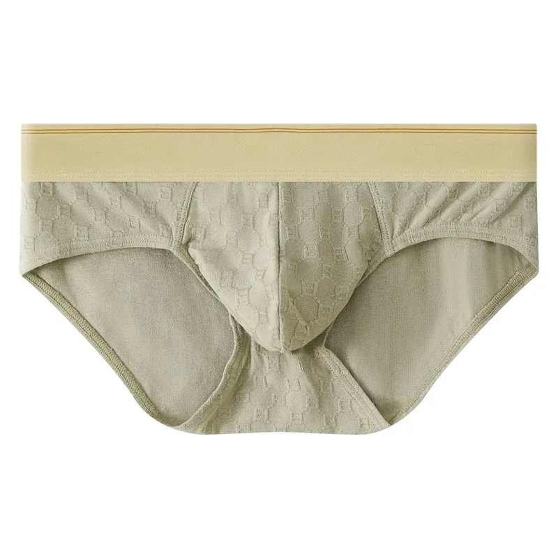 Fashion Men's Underwear Breathable and Comfy Pure Cotton Knit Briefs