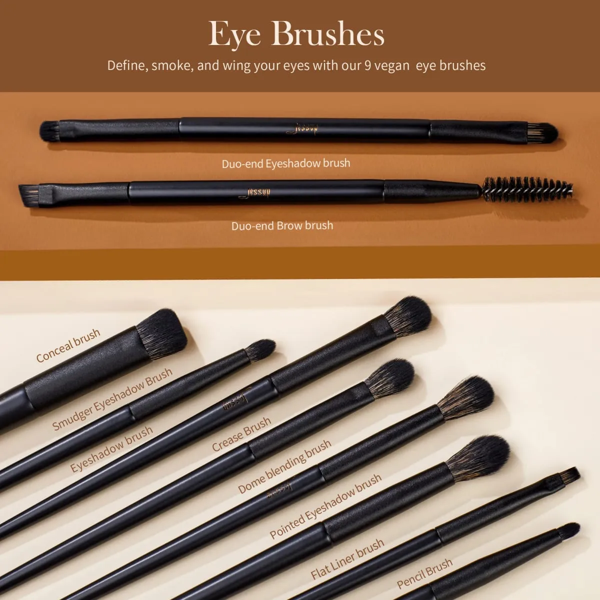 Jessup Makeup Brushes Set 10-14pcs Make Up Brush Contour Foundation Powder Eyeshadow Highlight Blending Concealer Liner T336