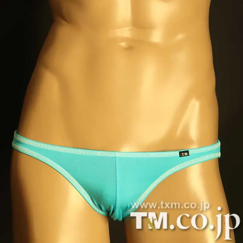 Sexy Male Big Pouch Briefs Contrast Color Binding Edge Low Waist Silky Smooth Candy‑colored Men Daily Intimate Underwear Panties