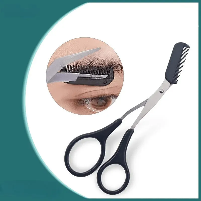 3pcs Wenkbrauw Trimmen Gereedschap Rvs Wenkbrauw Pincet Schaar met Kam Scheermes Makeup Tools Gezichtsverzorging