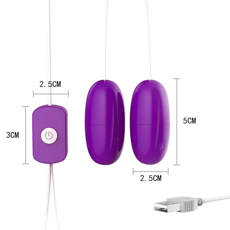 Double Tongue Vibrator Jump Eggs Liping Clitoris Stimulator USB Power Προϊόν για ενήλικες Σεξουαλικά παιχνίδια για γυναίκες Αυνανισμός κόλπου