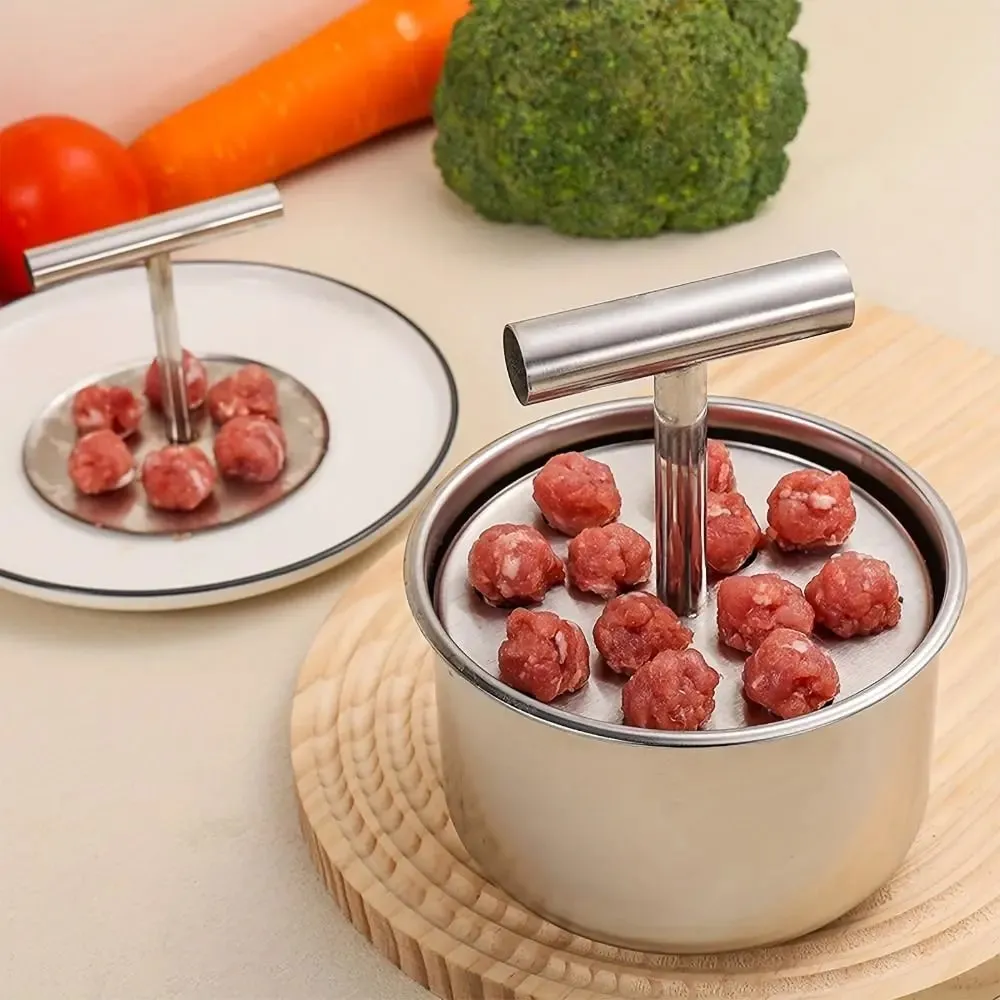 Stainless Steel Hand Press Meatball Maker Efficient Creative Meatball Maker Tool Manual Quick & Easy DIY Meatballs