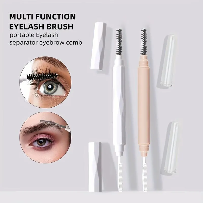 (N) 1Pc Eyebrow Make Up Brushes Dual Ended Brow Comb Makeup Brush Hindi kinakalawang na Steel Eye Lashes Roller Eyelashes Puting Beauty Tool