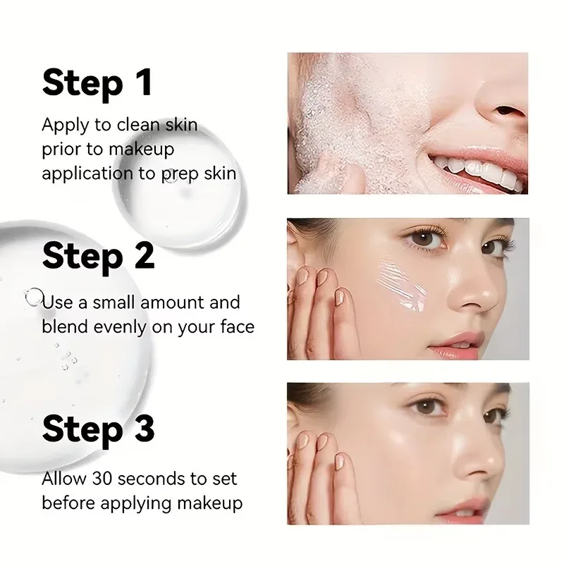 2pcs/Set :1pc Makeup Primer+1pc Puff Hydrating and Moisturizing Adheres Well To The Skin Long Lasting oil Control Travel Size
