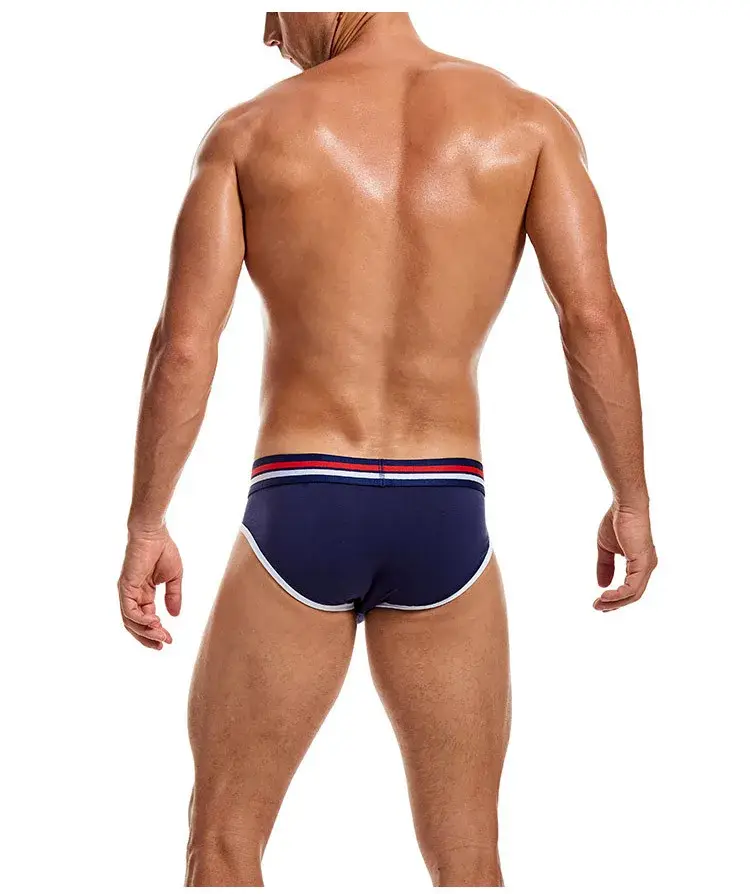 2-Piece Set - Cotton Men's Underwear Briefs Breathable Youth Mid-Waist Large-Size Men's Underwear Summer Briefs