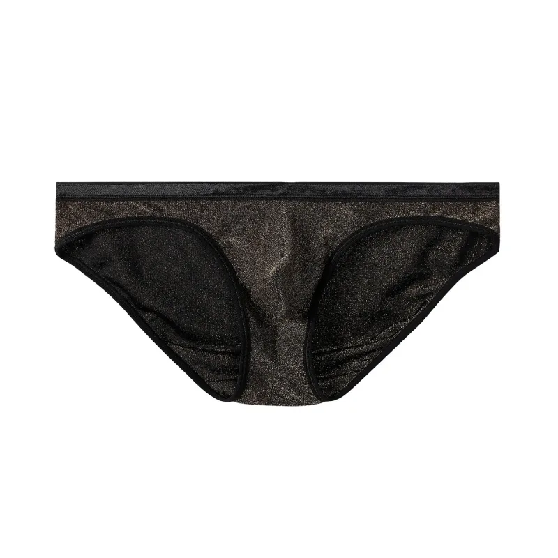 Men's Ice Silk Triangle Panties Sexy U-Shape Thin Briefs Breathable Mesh Low-Waist Underwear