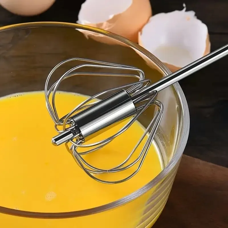 Félautomata tojáshabverő 304 rozsdamentes acél tojáshabverő kézi kézi mixer önforgató tojáskeverő konyhai tartozékok Tojásszerszámok
