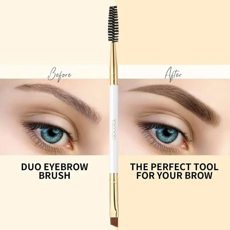 Docolor Kuas Alis + Sisir Alis Kuas Alis Kecantikan Kuas Makeup Profesional untuk Kuas Alis Mata Kuas Pencampur Mata