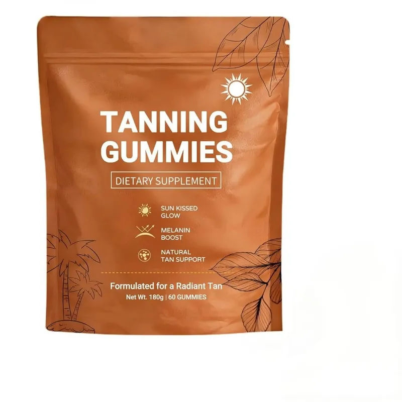 Tanning Gummies para sa Babae Walang Sunless Bronzing Glow Support Vegan Sugar-Free Non-GMO Astaxanthin at Lycopene 60 Count