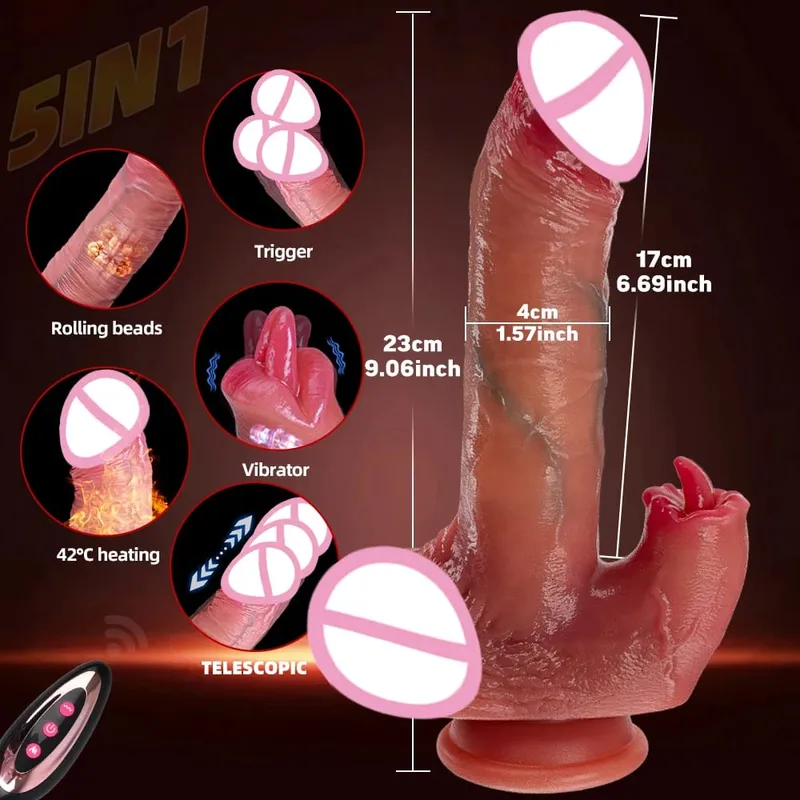 Thick Dildo Vibrator For Women Realistic Dildos Penis Remote Control Thrusting Heated Vibrators Sex Toys Anal G Spot Stimulators