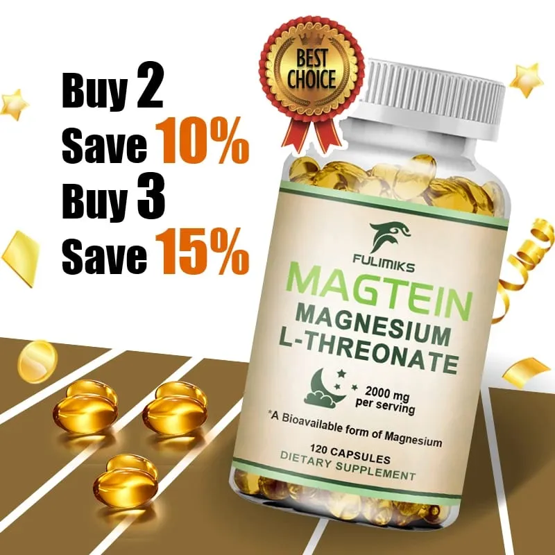 תוסף Magtein Magnesium L-Threonate נחקר קלינית להגברת המגנזיום במוח שיפור מיקוד הזיכרון ושינה רגועה