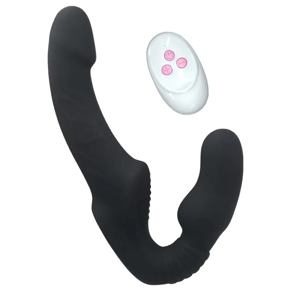 10 Speeds Strapless Strapon Dildo Vibrator Γυναικείο Διπλό Δονούμενο G Spot Παιχνίδια σεξ ενηλίκων για γυναίκες Μασάζ πρωκτού προστάτη για ζευγάρια — image 5