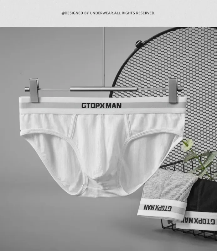 3Pak Sommer Enkeltlags Herreundertøj Lavhøjdede trusser til mænd Elastic Comfort Fit Undertrusser Ropa Interiør Hombre
