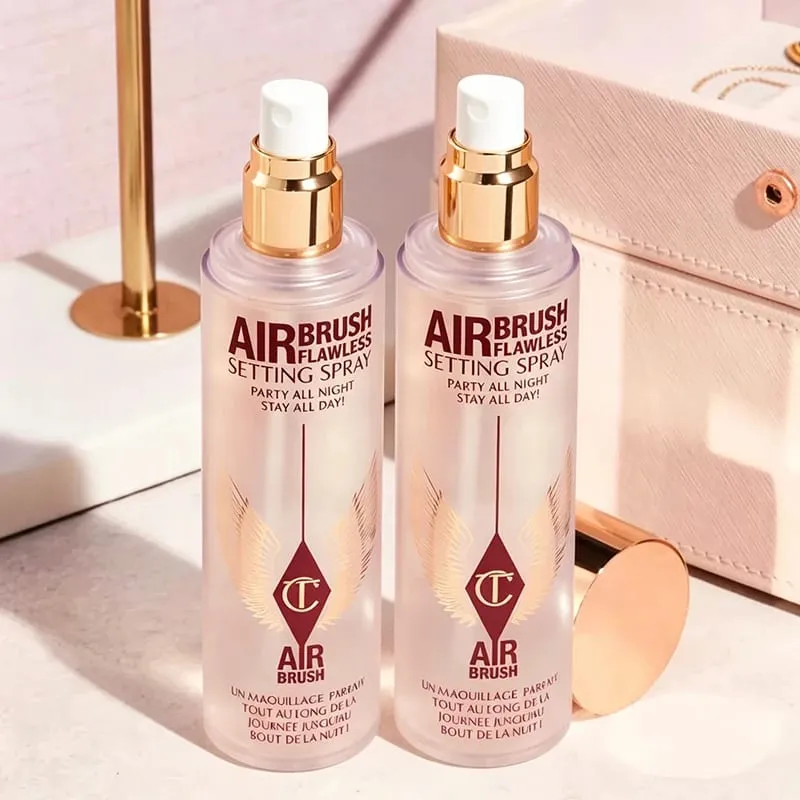 Νέο Charlotte Tilbury Two Color σε σχήμα καρδιάς Powder Blusher Setting Spray Oil Control Powder Blusher Air Cushion Pen Cosmetic