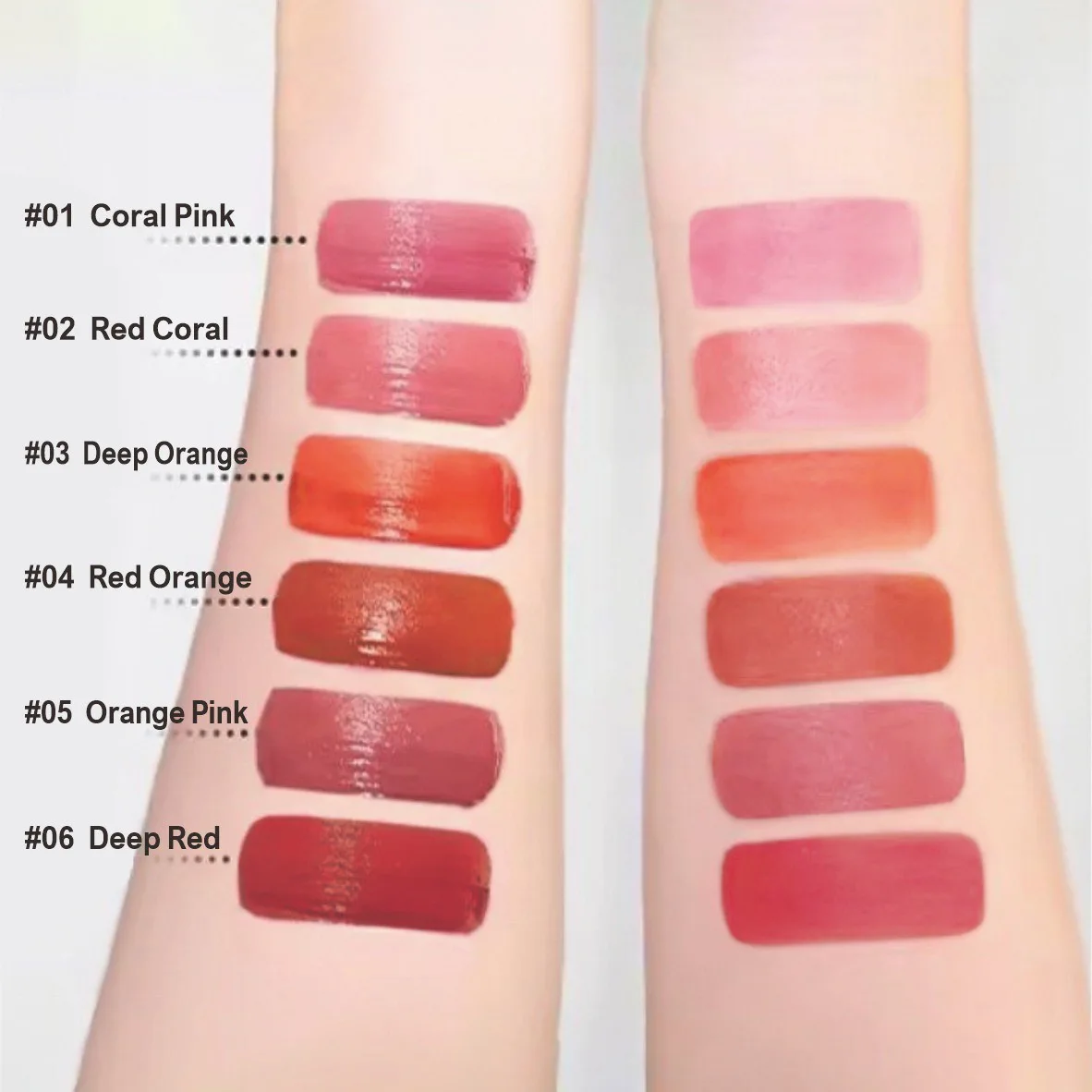 Lip Cheek Water Tint Matte Lip Stain Ενυδατικό Fruit Liquid Lipstick Blush 6 Χρώμα Lip Gloss Αδιάβροχα Καλλυντικά μακράς διαρκείας