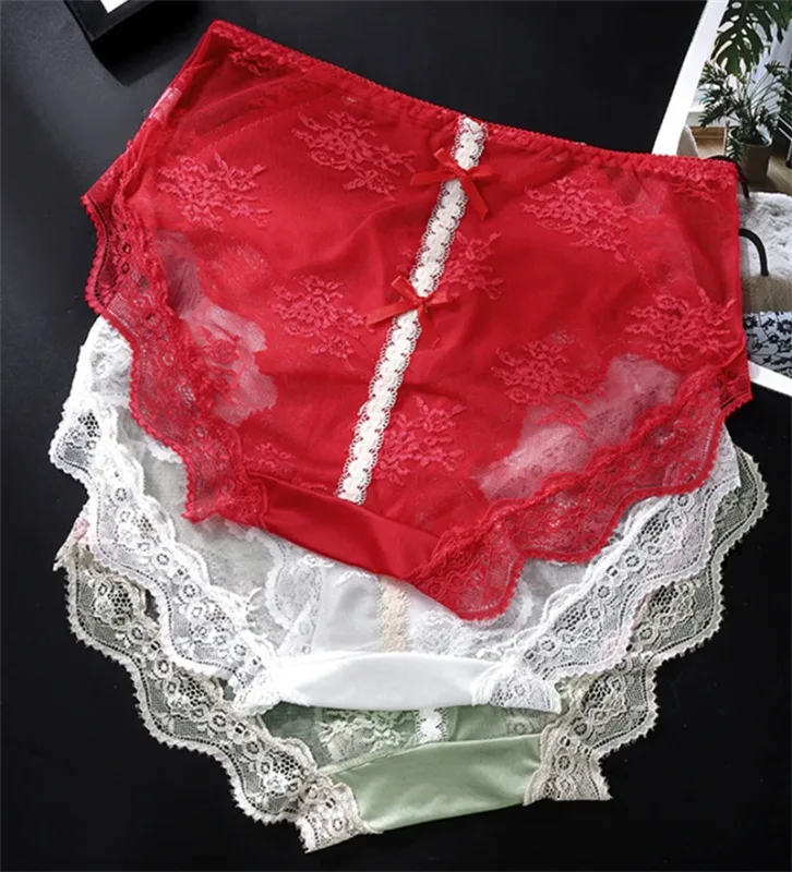 adults 18 plus size men's underwear Ice silk cuecas masculino 3D convex bag cueca color blocked lace mesh calzoncillos hombre