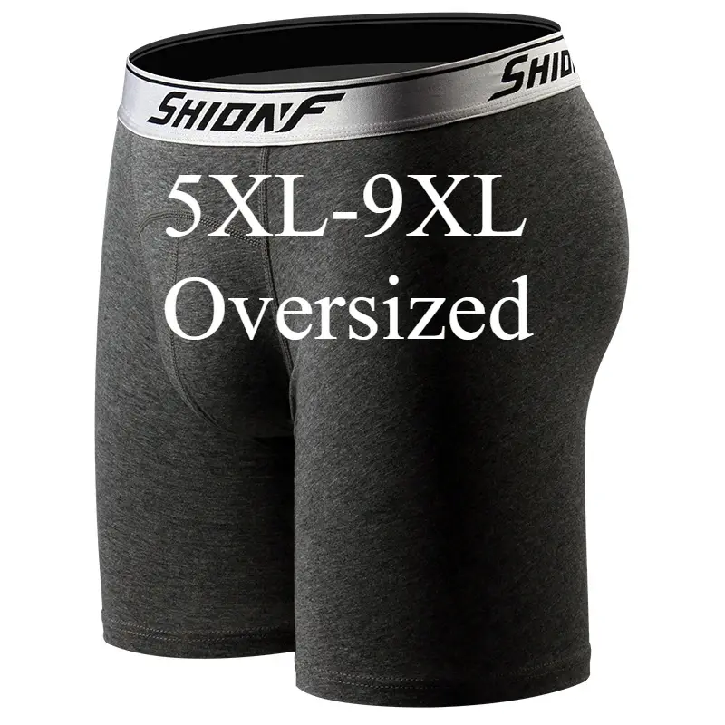 150KG 9XL Oversized Men Sports Panties Male Cotton Long Leg Boxer Quick Drying Jogging Fitness Shorts Men Tight Running Short