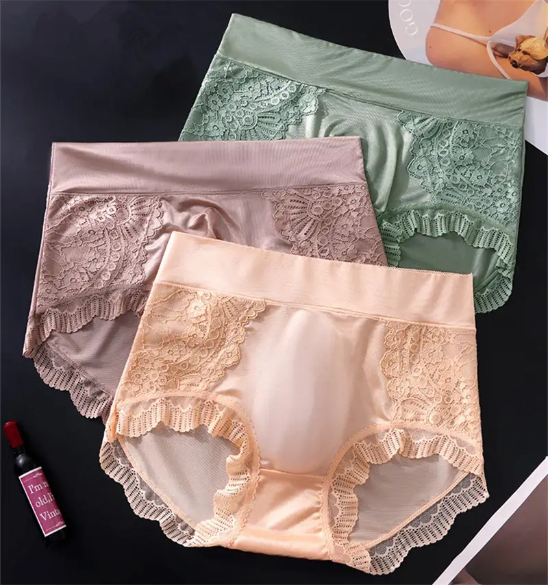 Sexy men's underwear Ice silk lingeries for man adults 18 plus cuecas masculina lace mesh cueca 3D seamless calzoncillos hombre