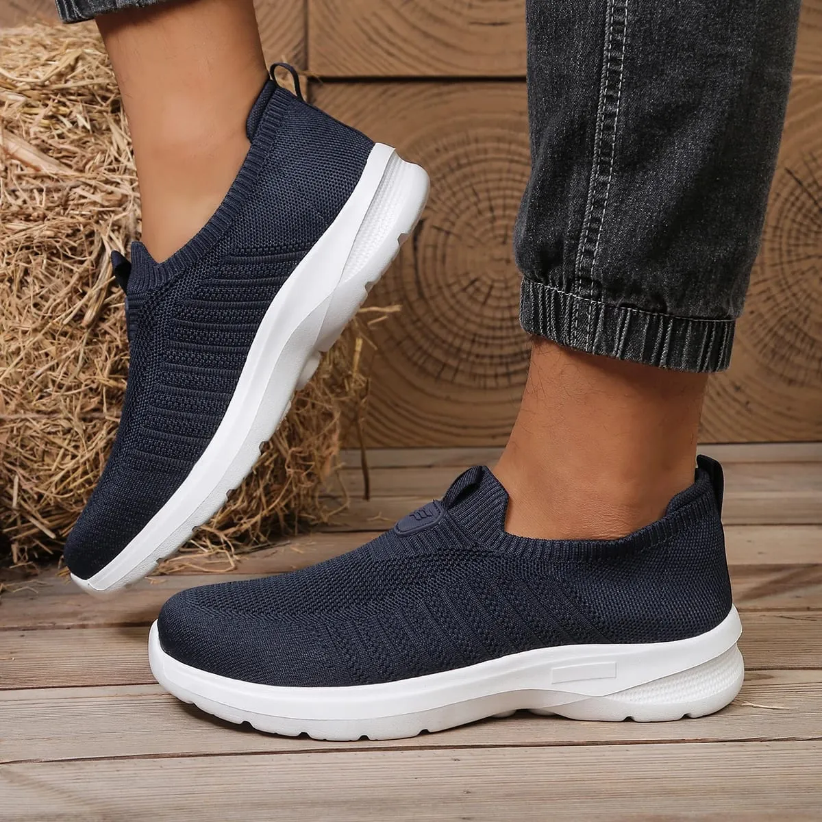 Men Solid Tone EVA Walking Shoes - Lightweight Soft Sole - Fit Daily Outdoor Wear Free Shipping Footwear