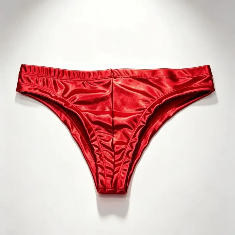 1Pc Men's PU Leather Triangle Underwear, sexy Triangle Underwear, Boxing Fitness, Suitable for Costume Parties, Sweet Gift