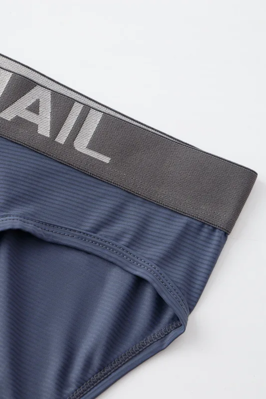 Men Underwear Brief Sexy Low-rise Striped Bikini Athletic Supporters Underpants Sleepwear Nylon Quick Dry Breathable