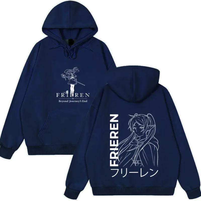 Anime Frieren: Beyond Journey's End Hoodies Men's Women Clothing Fashion Harajuku Tops Couple Style Wears Winter Fleeece Clothes