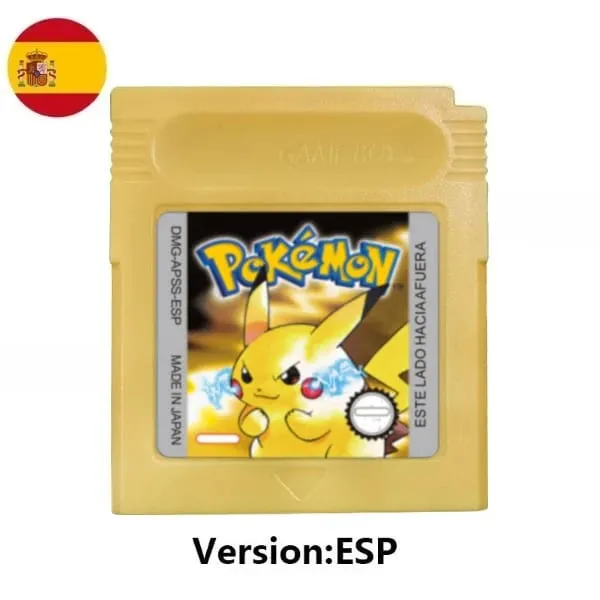 Many style Pokemon Red Blue Crystal Golden Green Silver Yellow GBC Game Card 16 Bit Video Game Cartridge Console Card GB/SP
