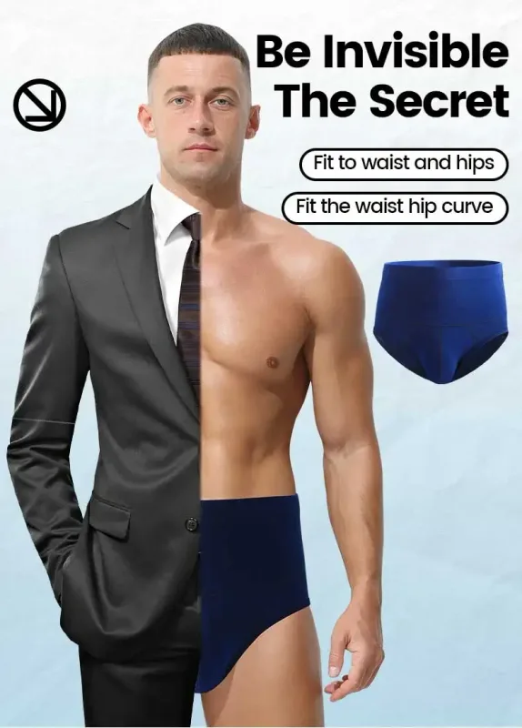 Men's High-Waist Cotton Underwear, Slim-Fitting Waist-Protecting, Plus-Size Warm Triangle Sports Briefs