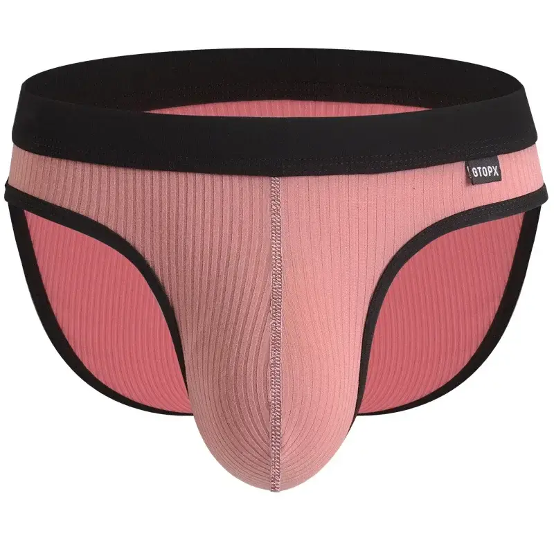 Men's Underwear U-Convex Pouch Briefs Breathable Soft Elastic Low Rise Panties For Men Daily Lingerie 2-Pack