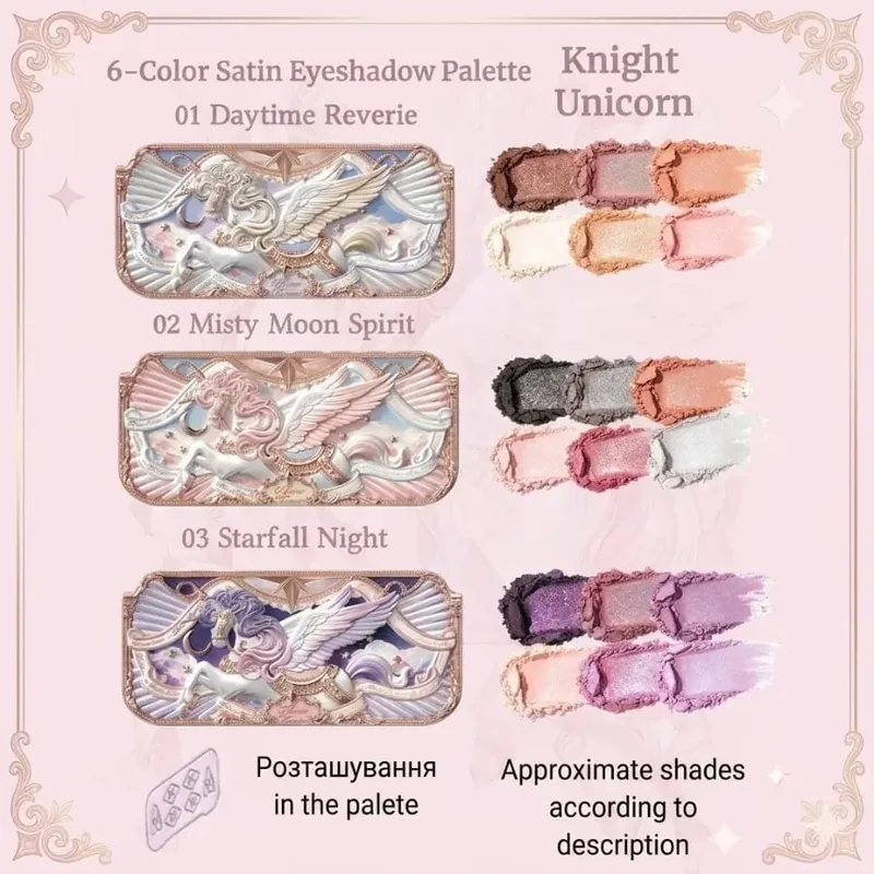 Σετ μακιγιάζ Flower Knows Knight Unicorn - Κραγιόν Blush Cloud Setting Powder Starlight Eyeshadow Cosmetics Kit σε συσκευασία δώρου — image 4