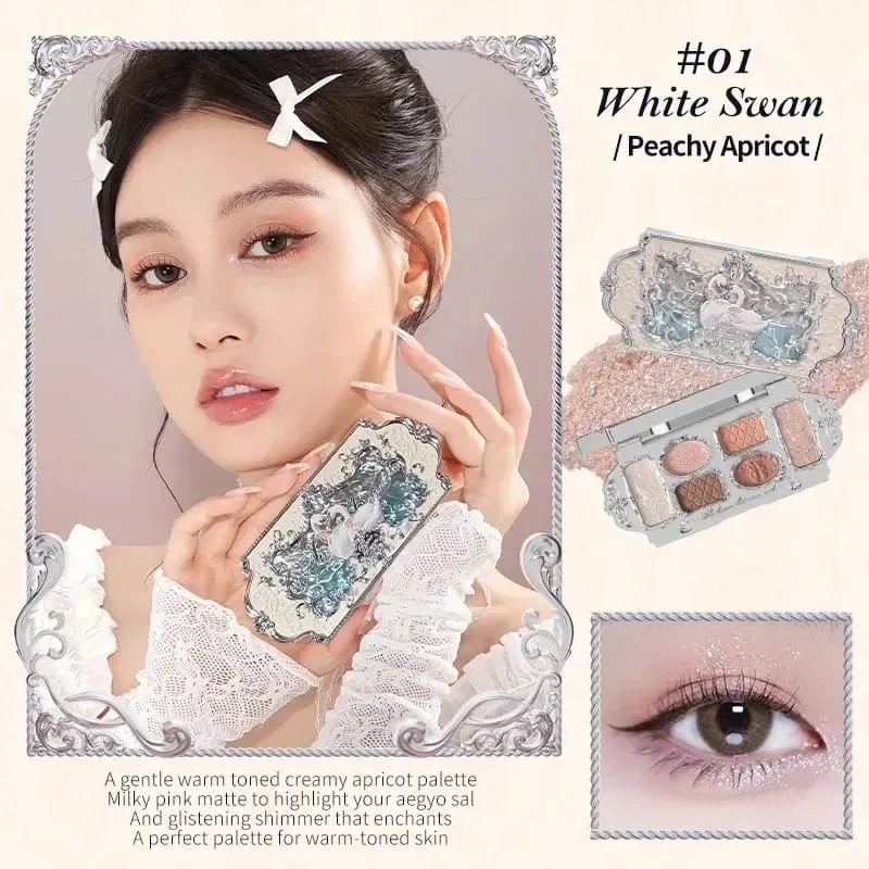 Flower Knows Makeup Kit Full Professional Makeup Gift Set Mermaid Eyeshadow Angel Highlight Swan Lipstick 5 τεμαχίων
