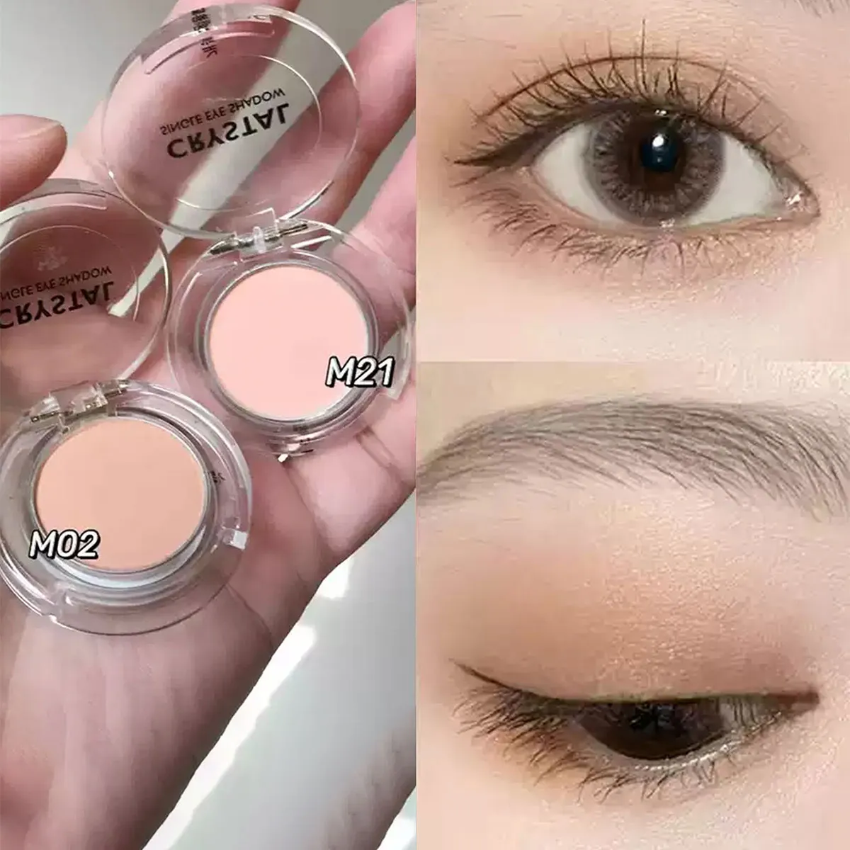 Crystal Single Eye Shadow Silky Smooth Szempúder Hosszantartó Szemfesték Építhető színű koreai kozmetikai koreai smink
