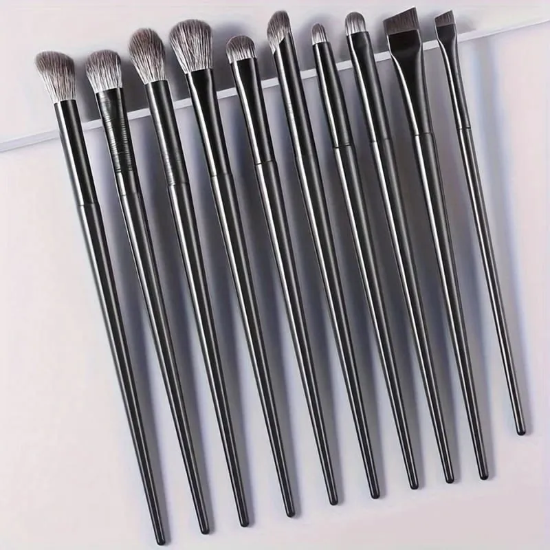 10-Piece Set Ng Eye Shadow Makeup Set Brushes Lumikha ng Perpektong Eye Makeup Tiyak na Eye Shadow Eyeliner Pen Contour Soft Bristle
