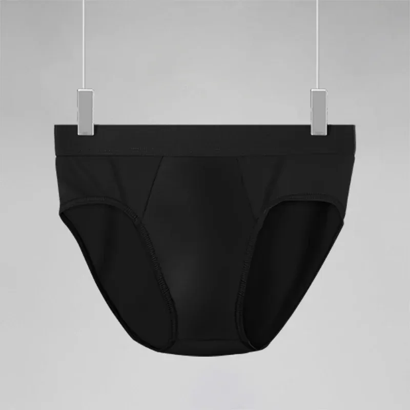 1pc Men's ice - silk underwear. Thin - style for summer, with U - convex briefs. solid - colored shorts