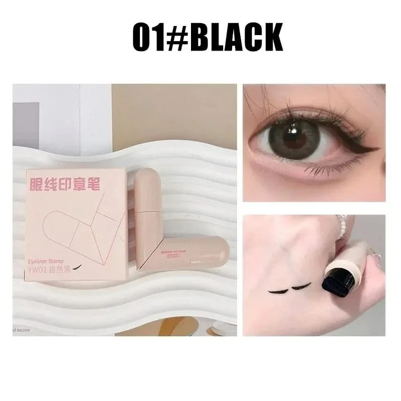 Waterproof Double-Wing Integrated Eyeliner Stamp - Sweat Proof at Long Lasting Madaling Gamitin para sa mga Baguhan Lazy Makeup Stencil
