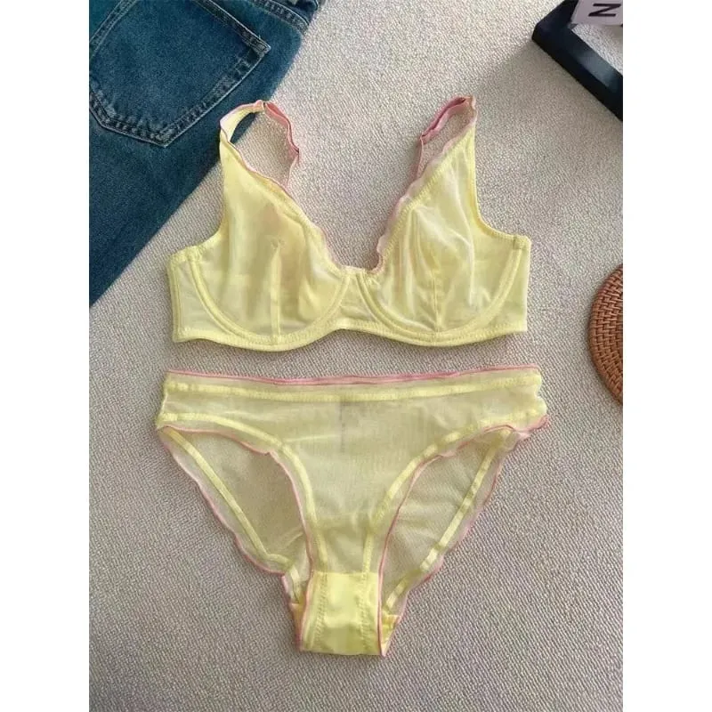 New Arrival Γυναικείο Σετ σουτιέν Full Cup Ultra Thin Minimizer Sexy Support Anti-Saging Side Slim ABCD Everyday Comfort Σετ εσωρούχων