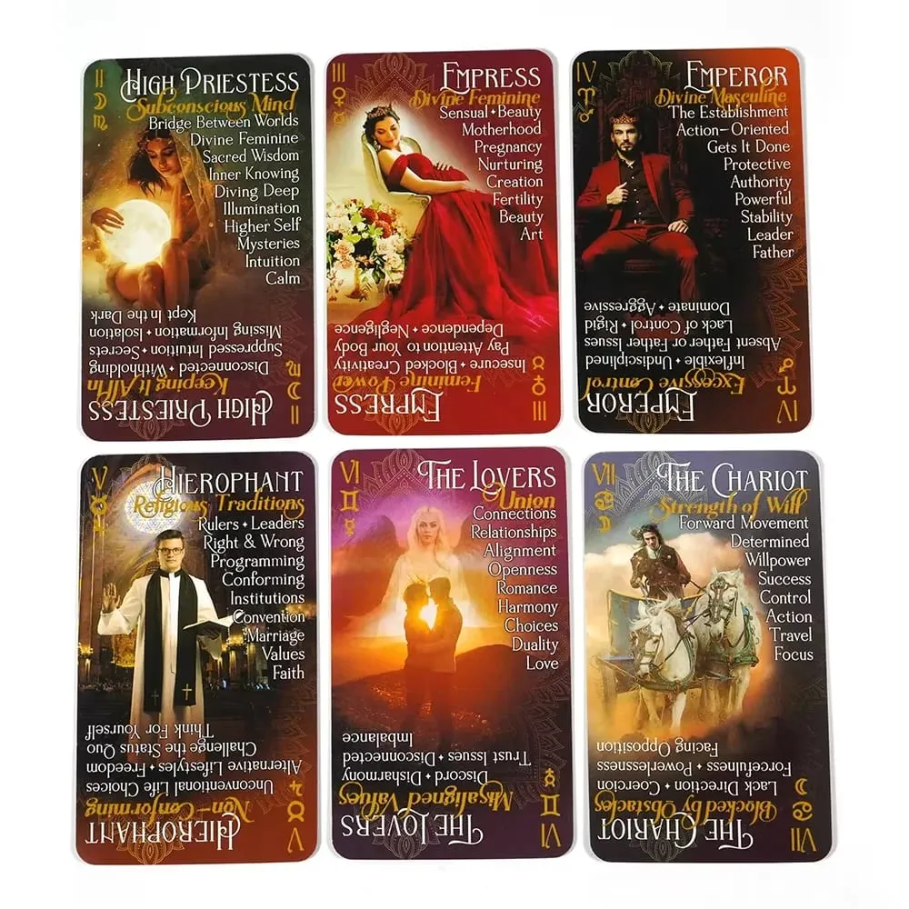 iN2IT Tarot pakli kulcsszavakkal Tarot kártyák Oracle kártyák kezdőknek és gyakorlóknak minden szinten megfelelő társasjáték