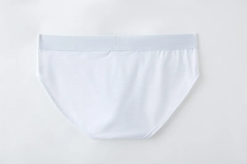 Men Underwear Brief Sexy Low-rise Striped Bikini Athletic Supporters Underpants Sleepwear Nylon Quick Dry Breathable