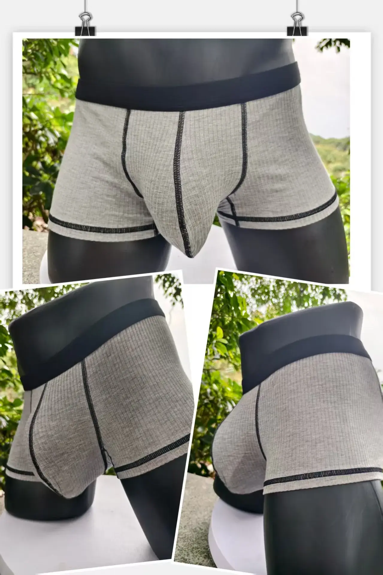 Men's boxer shorts with high elasticity and large pockets, fashionable men's shorts