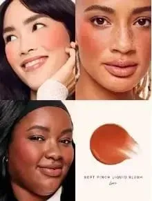 Rare Beauty Easy to Apply Highlighter Eyeshadow Palette Blush Hydrating Brightening Blush πουρέ πατάτας Ενισχύει τις λεπτομέρειες του προσώπου