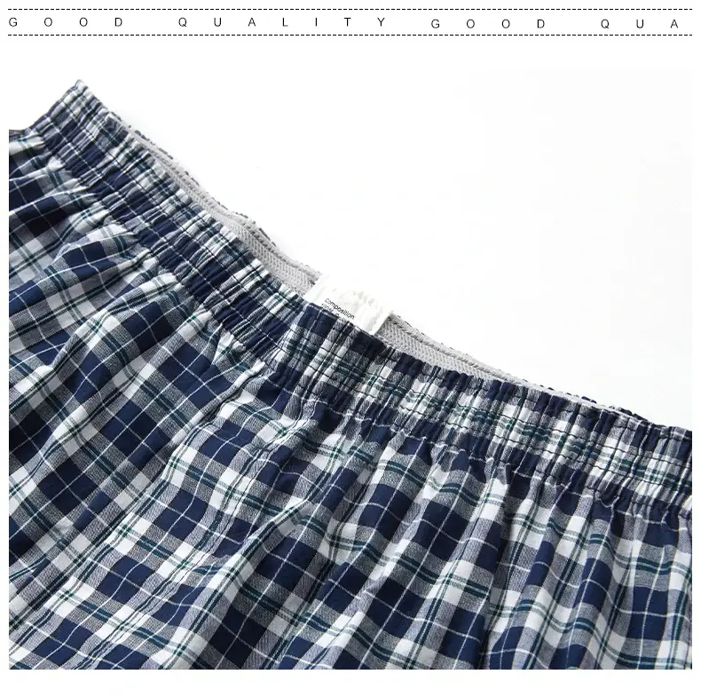 3/5/10Pcs/lot Boxer Men Underwear Cotton Man Short Breathable Plaid Flexible Shorts Boxer Male Underpants Plus Size BoxerShorts
