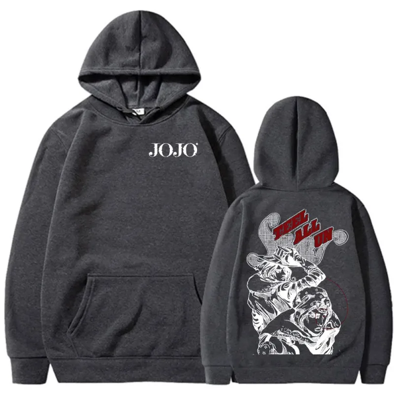 Anime JoJo Bizarre Adventure STEEL BALL RUN Gyro Zeppeli Johnny Joestar Hoodies Men Women Clothing Fashion Pullovers Sweatshirts
