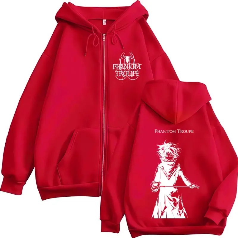 Anime Hunter x Hunter Feitan Portor Zipper Hoodies Men Women Clothing Oversized Fleece Zip Up Hooded Sweatshirts Coat Streetwear