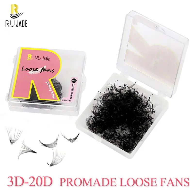 Rujade Sharp גבעול משוחרר מאווררים מוכנים מראש רוסי נפח ריסים דקות פרומאד מניפות נפח אוהדי בסיס מחודדים תוספות ריסים Cilio