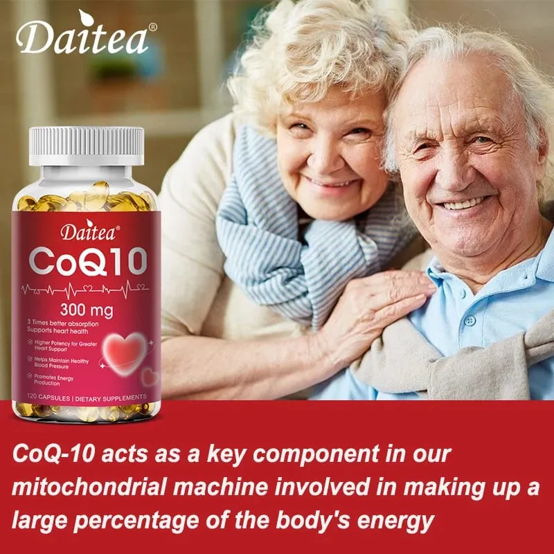 Το συνένζυμο Q10 - 300 mg υποστηρίζει την ενεργειακή γνωστική ικανότητα και την υγεία της καρδιάς του εγκεφάλου και των κυττάρων Αντιοξειδωτικό Βελτιώνει την ποιότητα του ύπνου