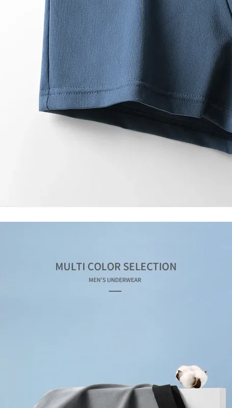 3PCS Pure Cotton Men's Underwear, Men's Boxer Briefs, Youth Pure Color Mid-Waist Boxer Briefs, Breathable Cotton Factory
