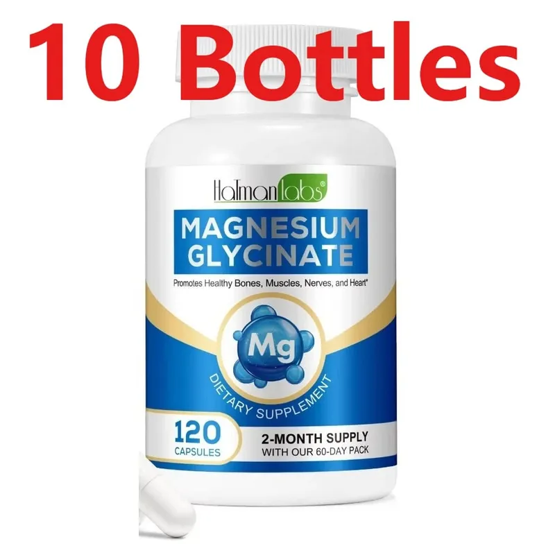 Magnesium Glycinate Capsules with 208mg Elemental Bisglycinate for Healthy Bone Muscle & Nerve Support Adults 120 Capsules