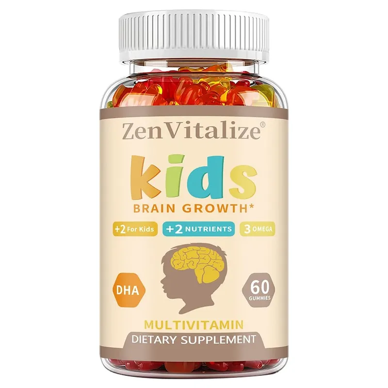 Kids Brain Development Gummies - με Ωμέγα 3 DHA προάγει την υγεία του εγκεφάλου των παιδιών, τη μνήμη και το ανοσοποιητικό